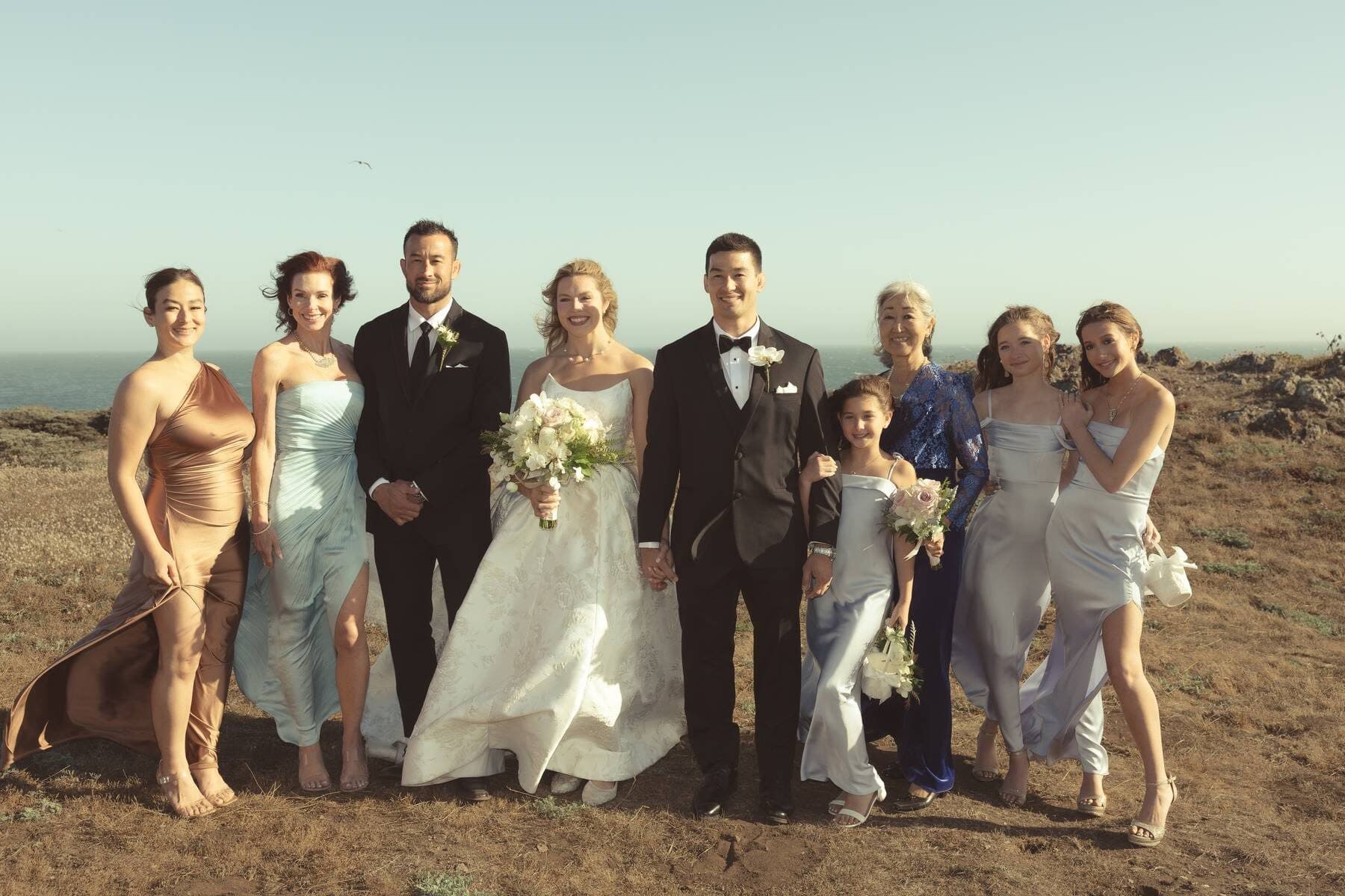 Family portraits on the bluff at The Sea Ranch