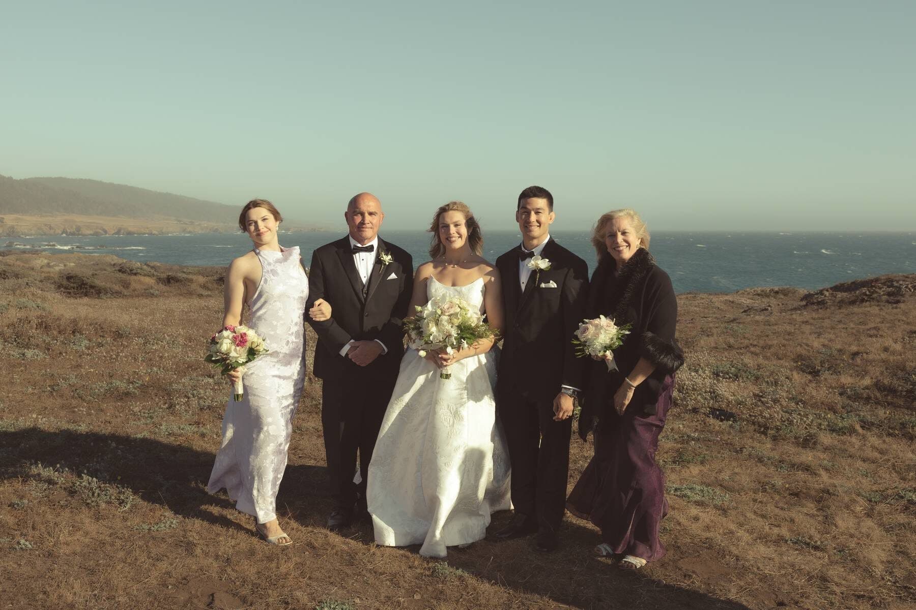 Family portraits on the bluff at The Sea Ranch