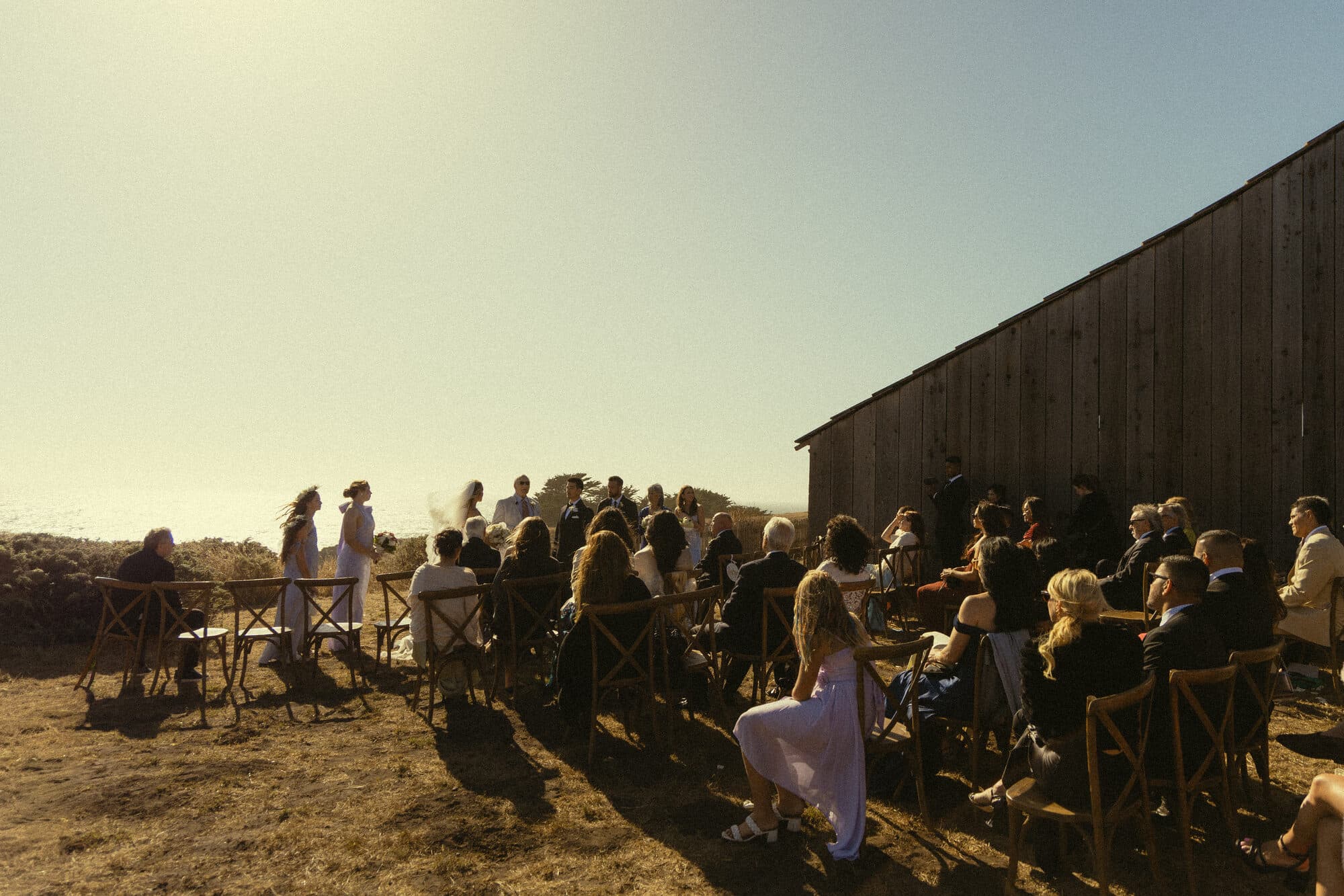 Ceremony on the bluff at The Sea Ranch