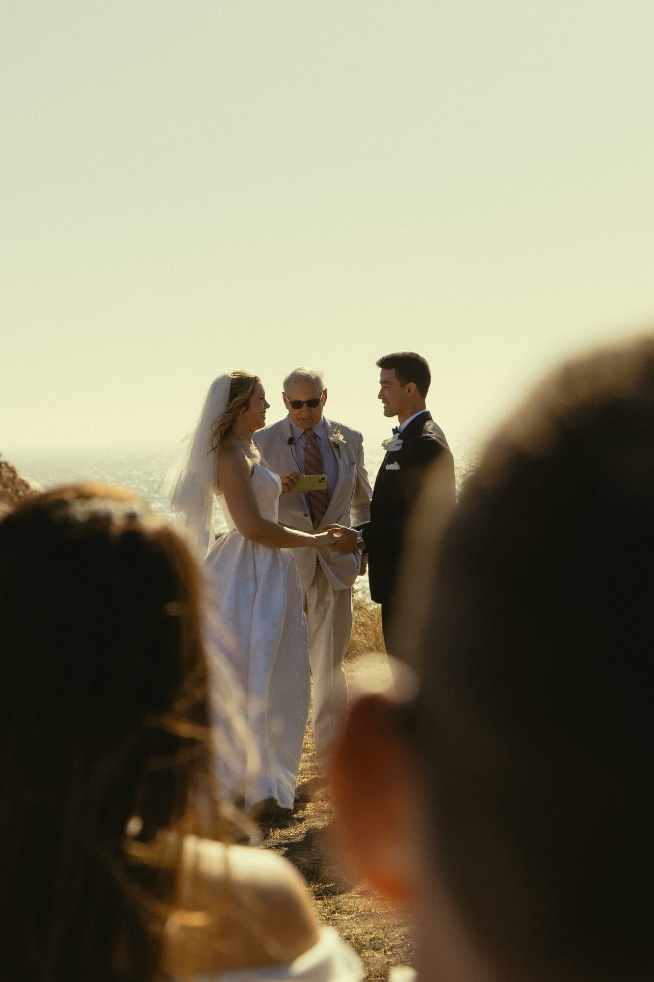 Ceremony on the bluff at The Sea Ranch