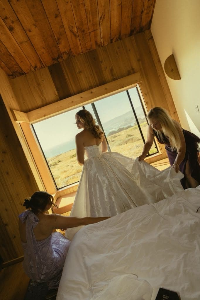 Before the ceremony at The Sea Ranch