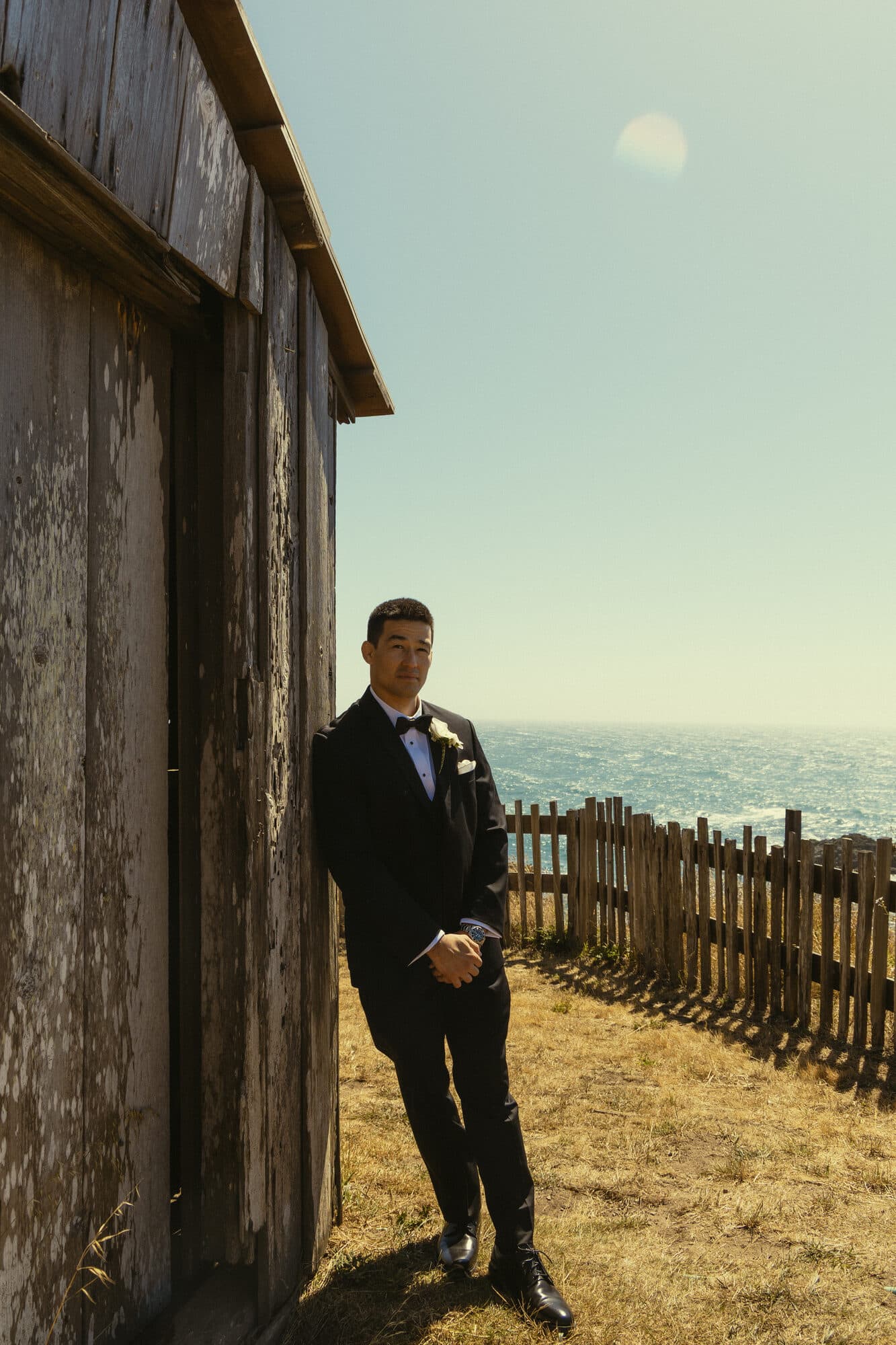 Before the ceremony at The Sea Ranch