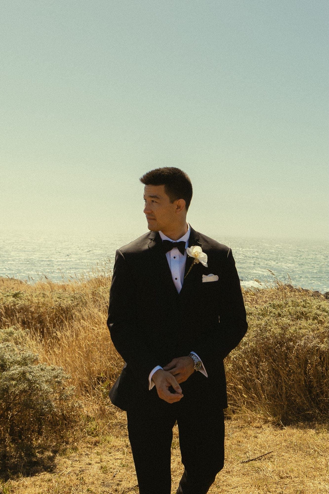 Before the ceremony at The Sea Ranch